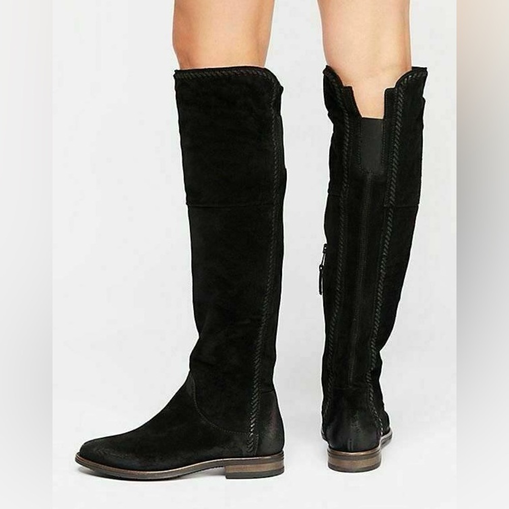 MIZ MOOZ BLACK SUEDE KNEE HIGH BOOTS